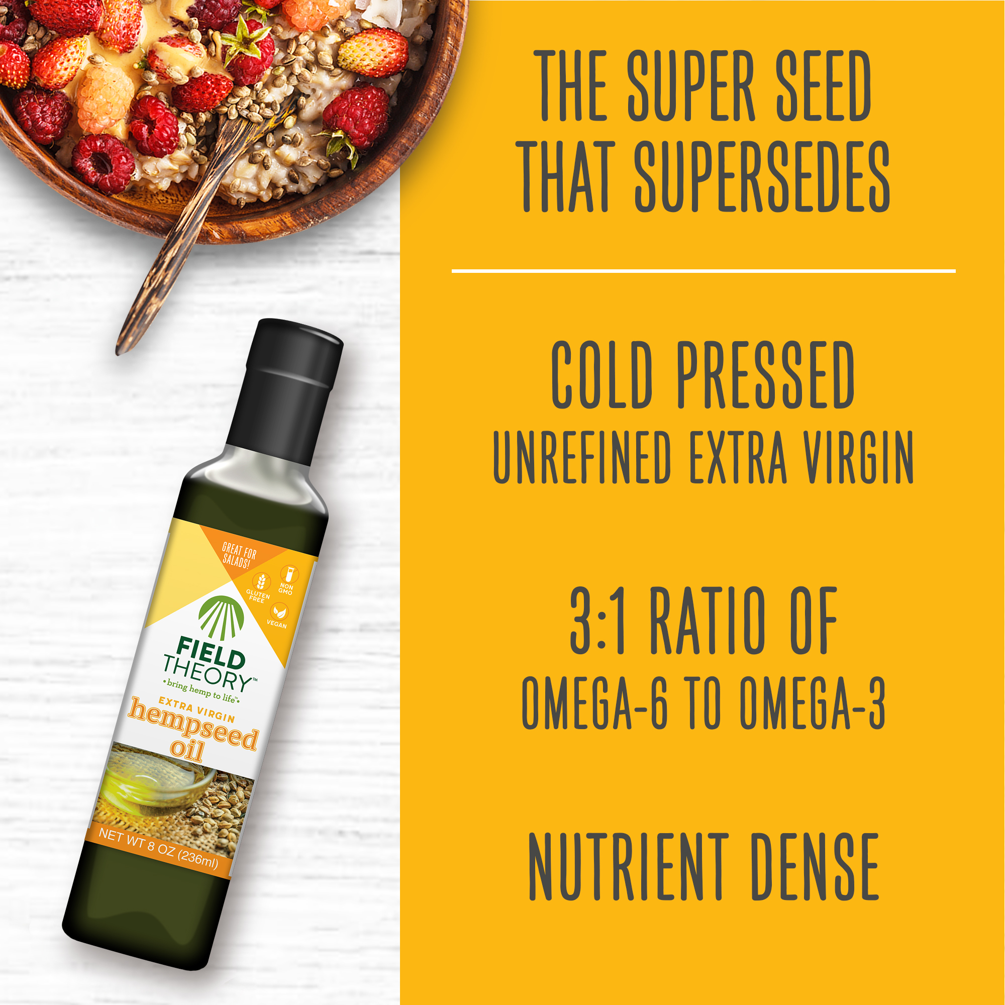 Field Theory™ Hempseed Oil 8oz Field Theory Hemp