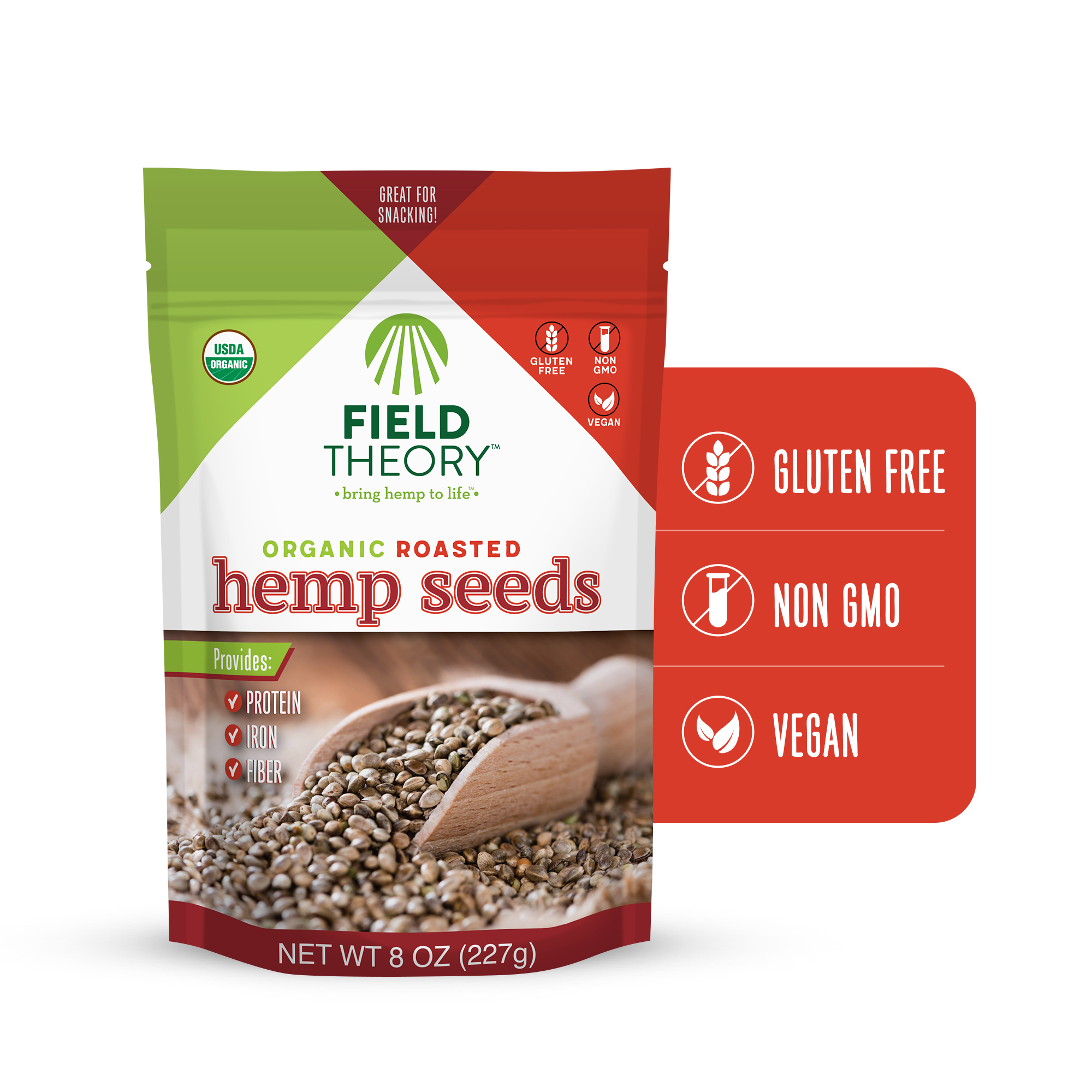 Field Theory™ Organic Roasted Hemp Seeds 8oz Field Theory Hemp