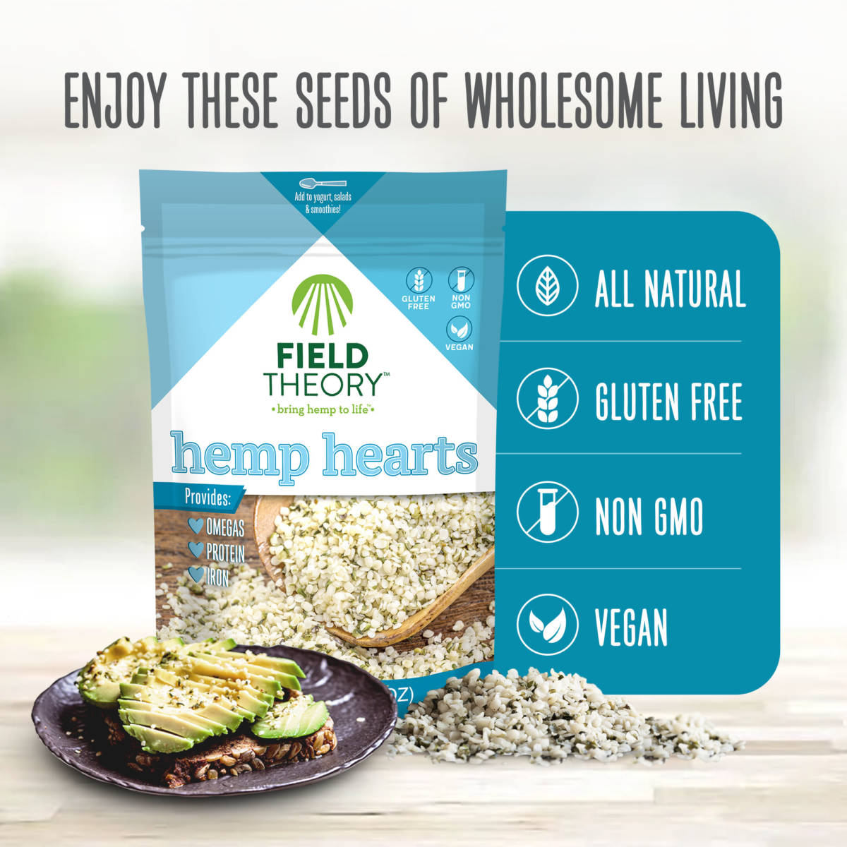 Field Theory Hemp Products Hemp Hearts, Hemp Foods, CBD Products